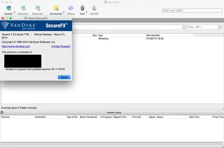VanDyke SecureFX 7.3.3 Build 779 Mac OS X