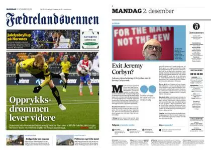Fædrelandsvennen – 02. desember 2019
