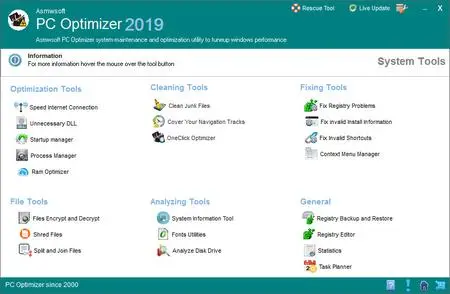 Asmwsoft PC Optimizer 2019 v10.0.3081