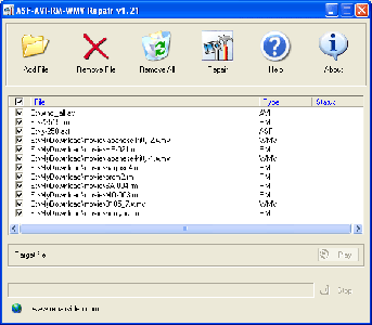 ASF-AVI-RM-WMV Repair v1.82