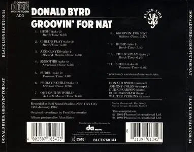 Donald Byrd - Groovin' For Nat (1962) {Black Lion BLCD760134 rel 1989}