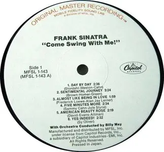 Frank Sinatra: Come Swing with Me! (Japan MFSL Limited Edition 200 Gram Pressing - 24/96
