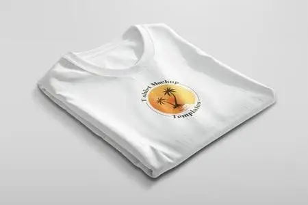 Folded Tshirt Mockup YLE6LLX