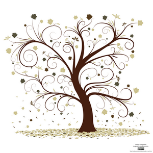 Curly Tree Design Vector