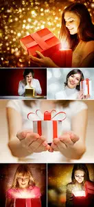 Stock Photo - Woman with Gifts 2