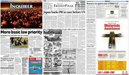 Philippine Daily Inquirer – April 16, 2014