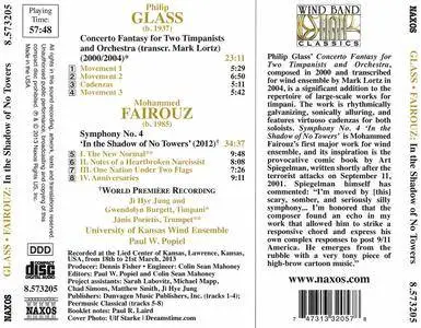 University of Kansas Wind Ensemble; Paul W. Popiel - Philip Glass: Concerto Fantasy; Mohammed Fairouz: Symphony No.4 (2013)