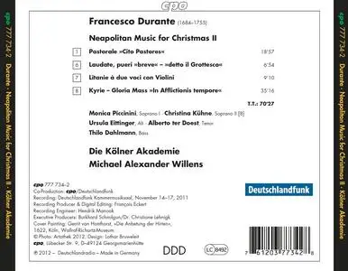 Michael Alexander Willens, Kölner Akademie - Francesco Durante: Neapolitan Music for Christmas, Vol. 2 (2012)