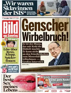 Bild Zeitung vom 09 November 2014