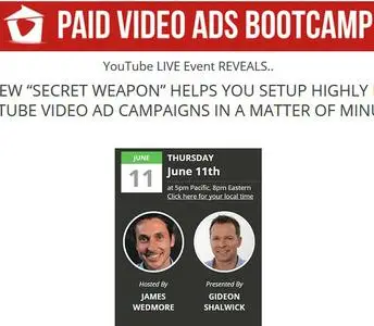 James Wedmore - Paid Video Ads Bootcamp [repost]