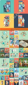 People flat design concept vector