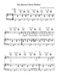 You Haven't Done Nothin' - 98 Degrees, 98 Degrees & Stevie Wonder, Mulan Movie, Stevie Wonder (Piano-Vocal-Guitar (Piano