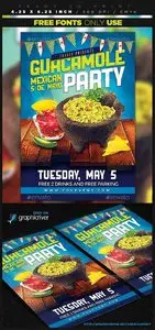 GraphicRiver Guacamole Mexican Party Flyer