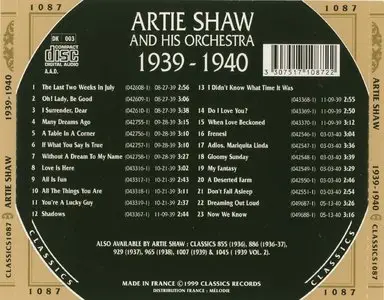 Artie Shaw - 1939-40 (Chronological Classics 1087)
