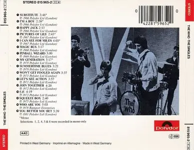 The Who - The Singles (1984) [Non-remastered]