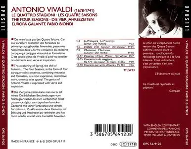 Fabio Biondi, Europa Galante - Antonio Vivaldi: Le Quattro Stagioni (2000)