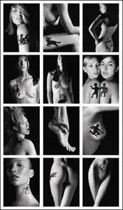 Zodiac Tattoo On Girls - Black & White Art Photos