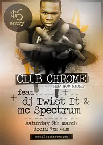 ClubChrome Hip Hop Flyer PSD Template