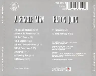 Elton John - A Single Man (1978) [1989, Reissue]