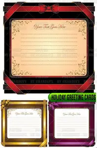Stock Vector - Holiday Greeting Cards