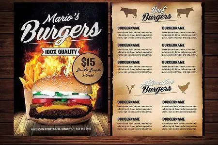 CM - Food Burger Menu Flyer 2801410