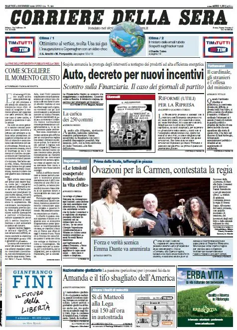 Il Corriere della Sera (08-12-09)