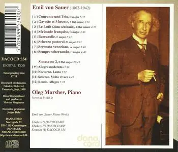 Oleg Marshev - Emil von Sauer: Sonata No 2 & Serenatas (2001) (Repost)