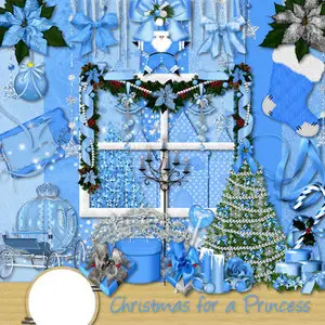 PSD Scrap Christmas For A Princess