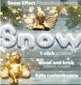 GraphicRiver - Snow and Wood Photoshop Winter Sign Creator