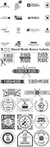 Vectors - Hand Made Retro Labels
