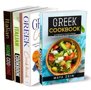 Mediterranean Diet Cookbook: 4 Books In 1: 200 Recipes From Greece And Italy For Healthy And Balanced Nutrition