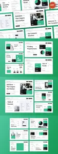 White Green Modern Pitch Deck PPT RA6QQWD