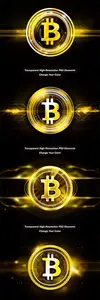 Bitcoin (BTC) Logos - PSD Templates