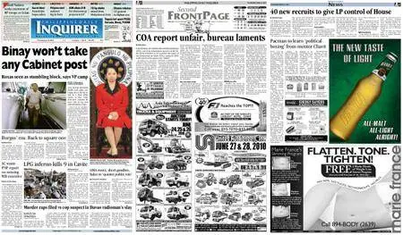 Philippine Daily Inquirer – June 24, 2010