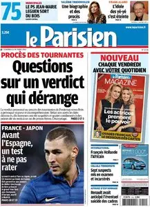 Le Parisien + Cahier Paris du Vendredi 12 Octobre 2012