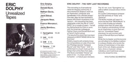 Eric Dolphy - Last Recordings (1964) {West Wind 2016 rel 1988}