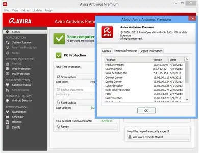 Avira Antivirus Premium 13.0.0.3640