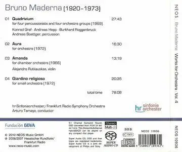 Frankfurt Radio Symphony Orchestra, Arturo Tamayo - Bruno Maderna: Complete Works for Orchestra, Vol.4 (2010)