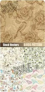 Birds pattern - Stock Vector