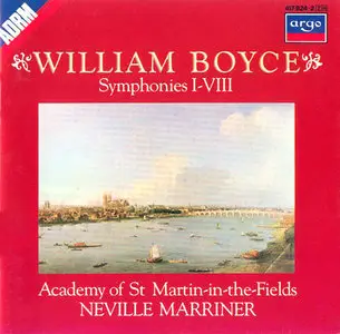 William Boyce: 8 Symphonies, op.2 / Academy of St Martins in the Fields, Neville Marriner (1987)