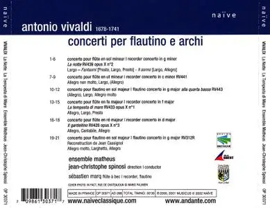 Jean-Christophe Spinosi, Ensemble Matheus, Sebastien Marq - Vivaldi: La Notte; La Tempesta di Mare; Il Gardellino (2002)