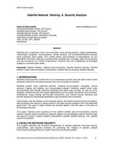 Satellite Network Threats  Hacking & Security Analysis