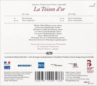 Hervé Niquet, Le Concert Spirituel - Johann Christoph Vogel: La Toison d’or (2013)