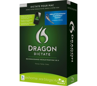 Dragon Dictate v2.5.2 with Data Disc French Mac OS X