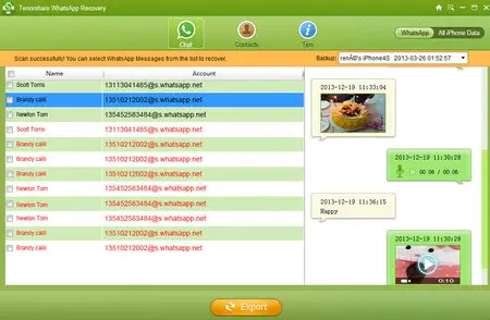 Tenorshare WhatsApp Recovery 2.6.0.0