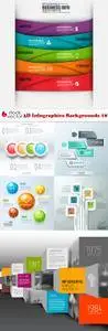 Vectors - 3D Infographics Backgrounds 18