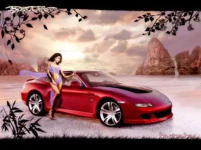 Girls & Cars Wallpapers Collection