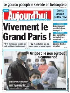 Aujourd'hui en France.  Mardi 28 Avril 2009