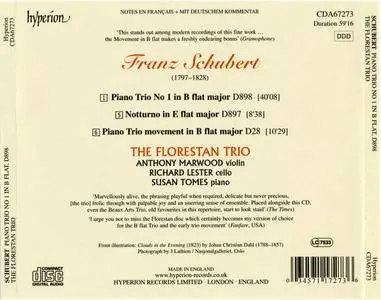 The Florestan Trio - Franz Schubert: Piano Trio in B flat; Notturno; Piano Trio Movement (2001)