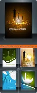 Ramadan Kareem brochure template vector